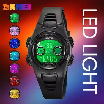 Moment Beauty Fashion Красочные светодиодные фонари Детские часы Простые многофункциональные водонепроницаемые будильники Студенческие электронные часы