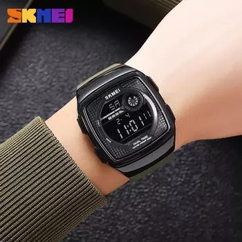 Moment Beauty Fashion Многофункциональные студенческие электронные часы Светящиеся водонепроницаемые мужские квадратные электронные часы