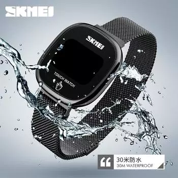 Moment Beauty Fashion Simple Electronic Watch 1589 Мужские и женские пары Подарочные квадратные часы Шэньчжэньские часы чёрный