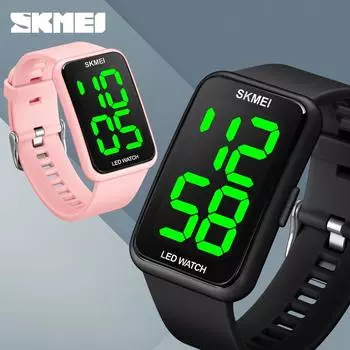 Moment Beauty Fashion Simple LED Student Couple электронные часы водонепроницаемые спортивные часы оригинальные настоящие электронные часы чёрный