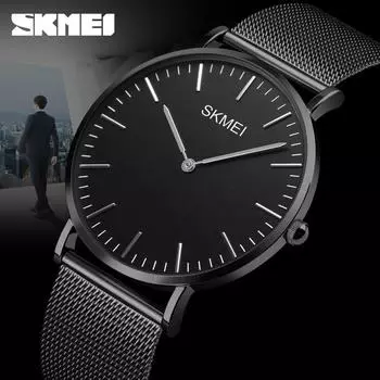 Moment Beauty Fashion Simple мужские часы корейского выпуска с тонким циферблатом из нержавеющей стали и сетчатым ремнем для студентов, повседневные кварцевые часы серебряный