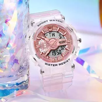 Moment Beauty Fashion Trend Мужские и женские студенческие спортивные электронные часы с большим циферблатом и силиконовым ремешком Водонепроницаемые часы 50 м