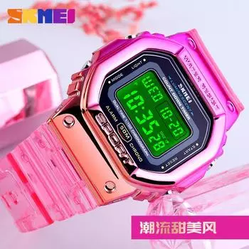 Moment Beauty Красочные Креативные Женские Часы 1622 Многофункциональные Смешанные Цветные Гальванические Студенческие Спортивные Электронные Часы