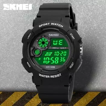 Moment Beauty Luminous Multifunction Student Sports Electronic Watch, Горячая Распродажа Мужские Спортивные Водонепроницаемые Часы Для Уличного Спорта чёрный