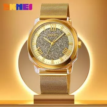 Moment Beauty Men s Quartz Watch Business Casual Stainless Steel Mesh Strap Waterproof Watch серебряный