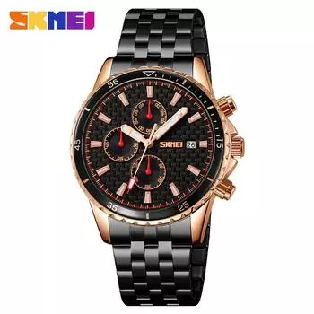 Moment Beauty Мужские часы из нержавеющей стали с ремешком Многофункциональные светящиеся водонепроницаемые мужские часы Мужские часы Повседневные кварцевые часы