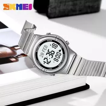 Moment Beauty Middle East Многофункциональные часы с летним временем Указатель направления Отдых на природе Водонепроницаемые Светящиеся электронные часы серебряный