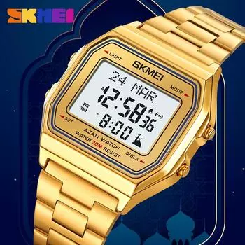 Moment Beauty Многофункциональные электронные часы с указателем направления Модная функция закладки Повседневные водонепроницаемые светящиеся часы серебряный