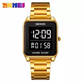 Moment Beauty Мужские часы из нержавеющей стали Бизнес Электронные часы Многофункциональные электронные часы с часовым звонком