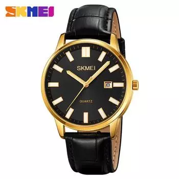 Moment Beauty Мужские часы Круглые мужские повседневные часы Кварцевые часы Водонепроницаемые кожаные часы Корейская версия Календарь Часовщик