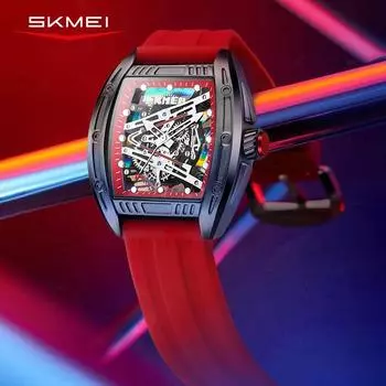 Moment Beauty Мужские часы Модные полые силиконовые винные бочкообразные светящиеся водонепроницаемые мужские часы кварцевые часы