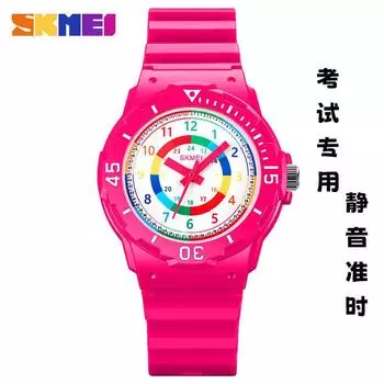 Moment beauty skmei fashion school season student exam quartz watch, популярные мужские и женские студенческие простые повседневные часы розы красного