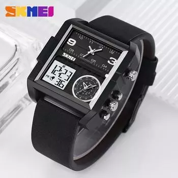 Moment beauty skmei многофункциональные трехсекционные популярные парные часы, модные персонализированные универсальные мужские и женские электронные часы янтарь