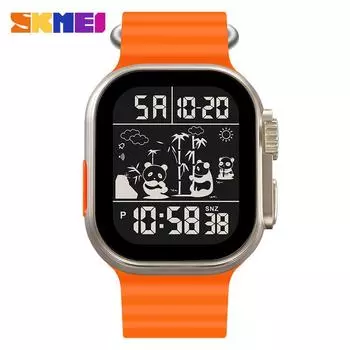 Moment Beauty Student Watch мужские большие цифровые электронные часы многофункциональные светящиеся водонепроницаемые спортивные электронные часы с хронометром оранжевый