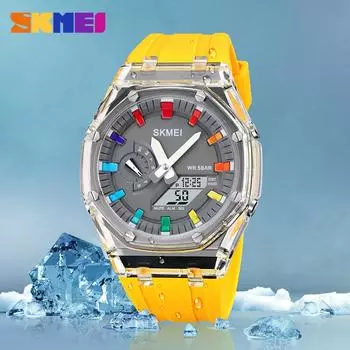 Moment Beauty Watch 2100 мужские многофункциональные электронные часы с двойным механизмом и двойным дисплеем, противоударные водонепроницаемые часы для спорта на открытом воздухе