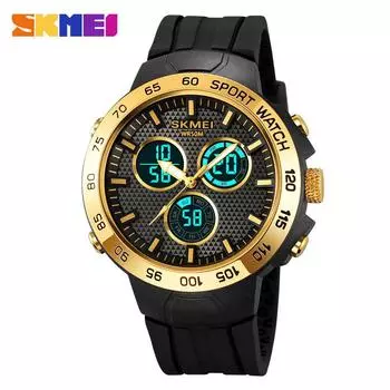 Moment Beauty Watch Men s Student Trend Sports Electronic Watch Alarm Clock Waterproof Luminous Multifunctional Electronic Watch золотой