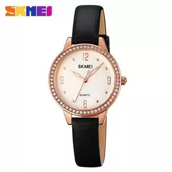 Moment красивая женщина корейская версия простые часы повседневная мода ретро женские часы водонепроницаемые кожаные женские кварцевые часы