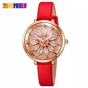 Moment красивые женские часы 3D цветок круглые кварцевые часы нишевые легкие роскошные женские часы поясные часы 30 метров водонепроницаемые