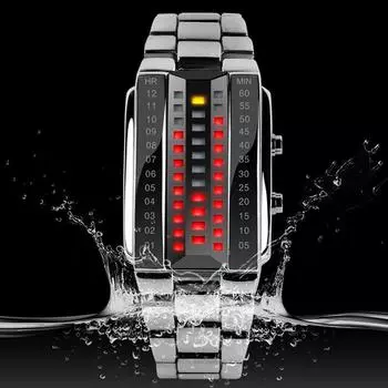 Момент красоты мужчины и женщины модные электронные часы персонализированные пары светодиодные электронные часы модный стиль горячие студенческие часы серебряный