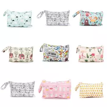 Mommy Diaper Dag Детские туалетные сумки на молнии Детские подгузники Водонепроницаемый органайзер Многоразовые влажные и сухие сумки Mommy Bag синий