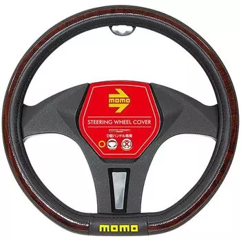 momo EXPERIENCE WOOD Experience Wood MOMO Momo Чехол на руль Чехол на руль D-типа с плоским дном и овальной ручкой Крышка ИТАЛИЯ Milano Brown Wood чёрный