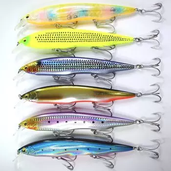 momo lure flat side big minnow 160mm slow sinking SW specification assorted set pieces [momo lure] (6 assorted)