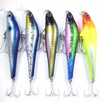 Momo Silent Dirtist 90S equipped with for catching sea bass in river mouths and bay 11g, ST-46 lures, areas. (Assortment 01)