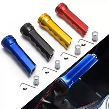 MOMO Style гоночный автомобильный алюминиевый чехол для ручного тормоза противоскользящее украшение защитный чехол для ручки ручного тормоза JDM серебряный