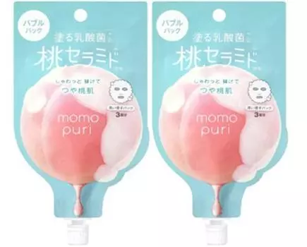 Momopuri Fresh Bubble Pack Маска для лица 20 г, набор из 2 упаковок