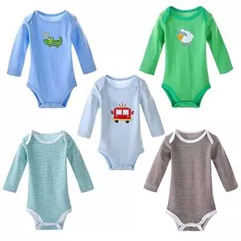 Moms Care Boyfood Freithm для боди с длинными рукавами, 5 комплектов, размер 12 м, лучшая детская одежда в Корее
