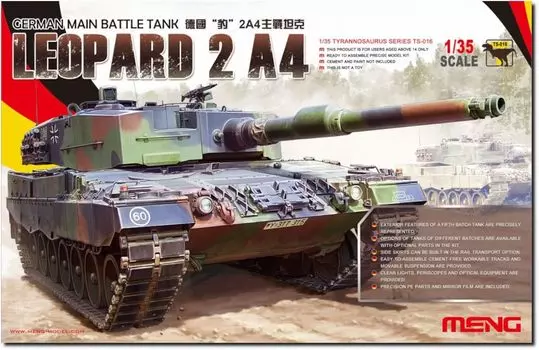 Mon Model German Main Battle Tank Leopard 2A4 Plastic Model 1/35