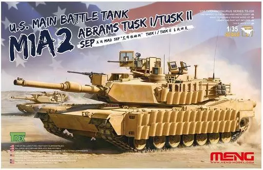 Mon Model US Army Main Battle Tank M1A2 SEP Abrams Plastic Model MTS026 1/35 TUSK1/TUSK2