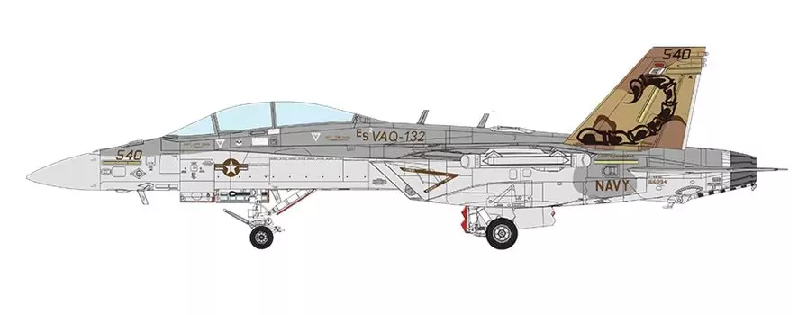 Mon Model US Navy Boeing Growler Electronic Warfare Aircraft Plastic Model MLS014 Molding Color 1/48 EA-18G