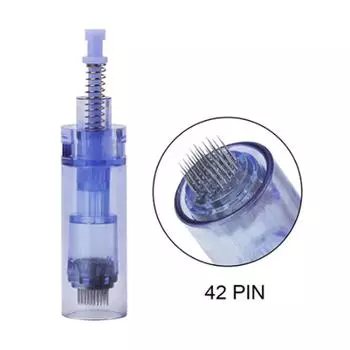 Mona 10 шт. 42 игольный картридж с байонетным портом, сменная ручка Derma Pen A1 Dermapen, микронидлинг, мезотерапия