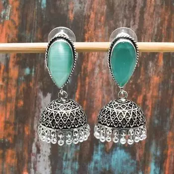 Monalisa Stone, ювелирные серьги ручной работы из цельного серебра 925 пробы с драгоценными камнями 1.70 Inches синий