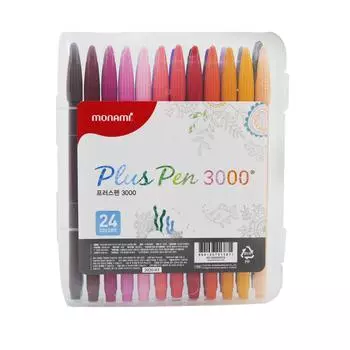 Monami Plus 3000 Office Sign Pen Чернила на водной основе 24 цвета Полный набор ручек
