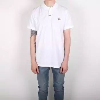 Moncler Moncler Рубашка-поло с коротким рукавом и логотипом RWB, белая 8A00029899UR001