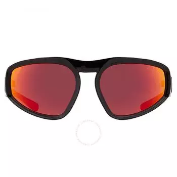 Moncler Pentagra Red Mirrored Wrap Men s Sunglasses ML0248 01U 62