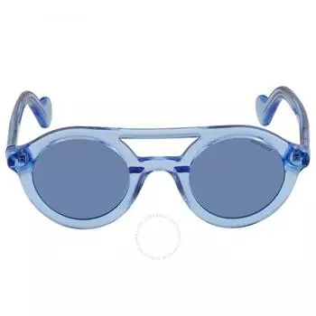 Moncler синие круглые солнцезащитные очки унисекс ML0014 84L 47 26 145