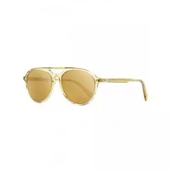 Moncler Солнцезащитные очки-пилоты унисекс ML0228 57L Прозрачные янтарные 58 мм