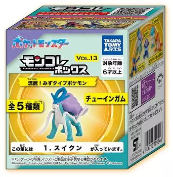 Moncolle Box Покемон водного типа 10 конфет Vol.13 Течет! игрушки/резинка