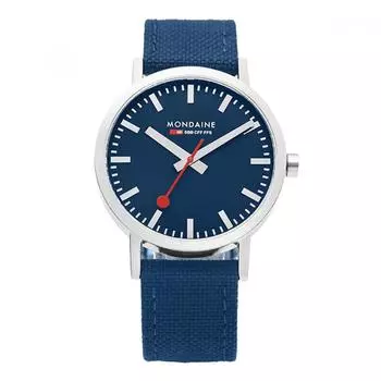 Mondaine A660.30360.40sbd Классические мужские часы Nato из переработанной пробки Ocean Blue A660.30360.40SBD