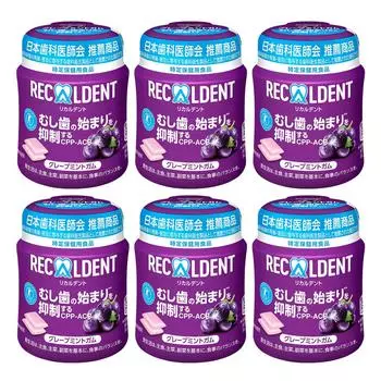 Mondelez Ricardent Grape Mint Gum Gum Bottle x 6 шт. 135,2 г