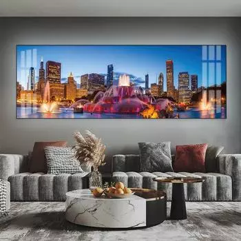 Mondern вид на город Нью-Йорк Холст Картина Настенное искусство городской пейзаж плакаты и принты для спальни гостиной домашний декор Quadro 20cm40cm NoFrame