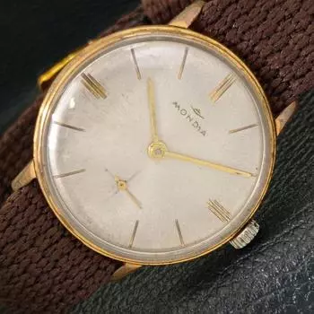 MONDIA РУЧНОЙ ЗАВОД ШВЕЙЦАРСКИЕ МУЖСКИЕ ЧАСЫ С ОРИГИНАЛЬНЫМ ЦИФЕРБЛАТОМ ОТРЕМОНТИРОВАННЫЕ a430371-2 R102-a430371