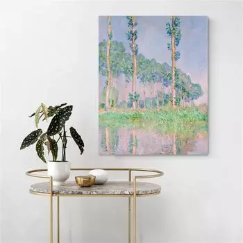 Моне Тополь Розовый Эффект Ретро Выставка Плакат Печать Холст Стена Гостиная Поп-Арт Дом 21cm30cm NoFrame