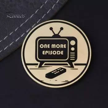 Монета для принятия решений Еще один эпизод или монета «Иди спать» для принятия решений Деревянная монета для любителей ТВ Он или она Сын Дочь A