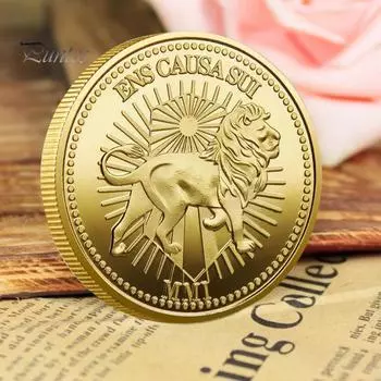 Монета Льва, счастливый жетон, двусторонняя монета с гравировкой богини-льва, металлический коллекционный реквизит для фильмов, монета для коллекционеров и любителей кино серебряный