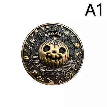 Монета «Сладость или гадость», монеты на Хэллоуин с тыквами, праздничные украшения и сувениры на вечеринку «Сладость или гадость» на Хэллоуин A1