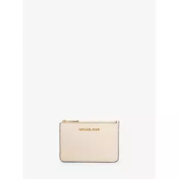 МОНЕТНИЦА MICHAEL KORS JET SET TRAVEL TOP НА МОЛНИИ С ФУТЛЯРОМ ДЛЯ УДОСТОВЕРЕНИЯ ДОСТОВЕРЕНИЯ 35F7GTVU1L2171 СВЕТЛО-КРЕМОВАЯ
